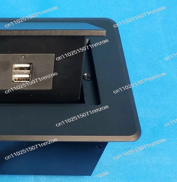 US Standard 3AC Pop-Up Desktop Socket with 2-Port USB Charging Hidden Recessed Flip Cover Power Box