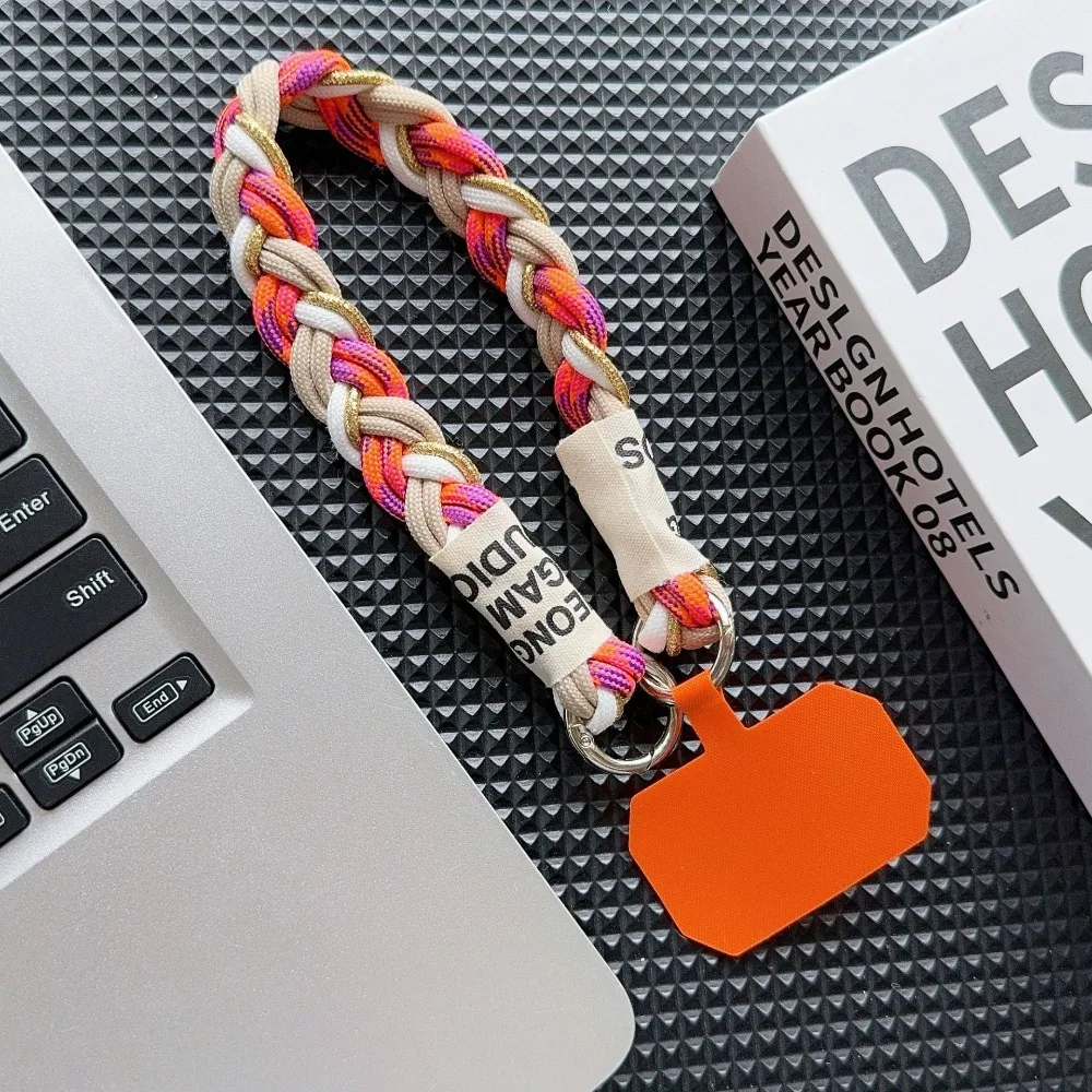 

Модный красочный ремешок для мобильного телефона с защитой от потери, многофункциональная цепочка для мобильного телефона, короткая с зажимом для карт, универсальный брелок