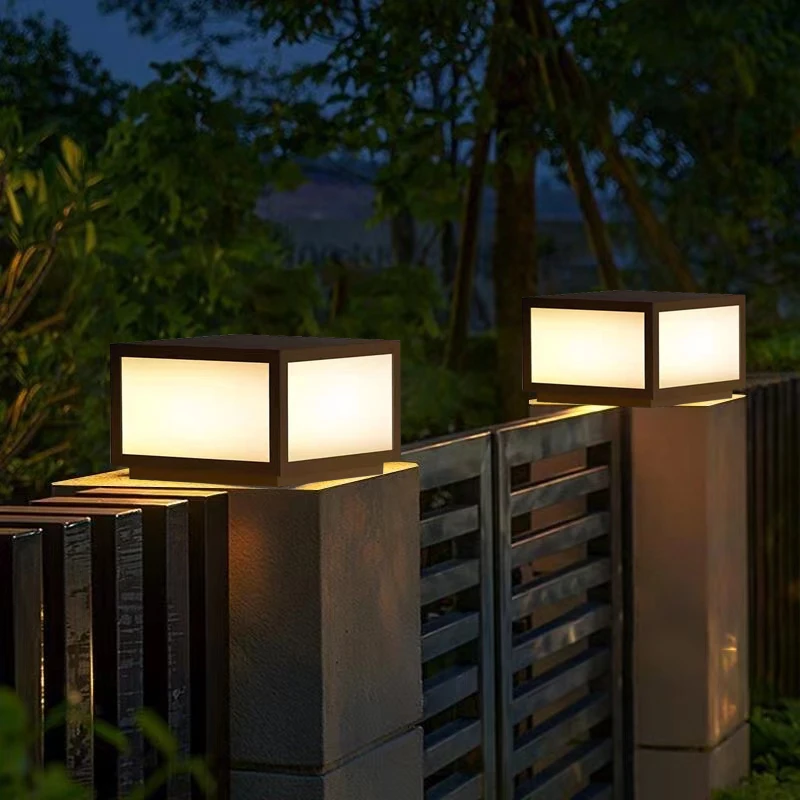 

Blank solar powered column head lamp, outdoor courtyard lamp, enclosure wall, villa garden wall head, waterproof door opening