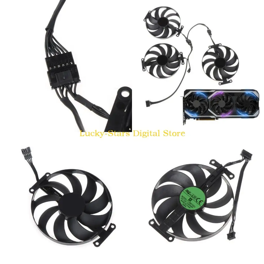

T3EE Ventilation Device 88mm CF9010U12D VGA Fan for GeForce 3070 3060Ti MEGALODON Graphics Card Cooling Fan for DC 12V