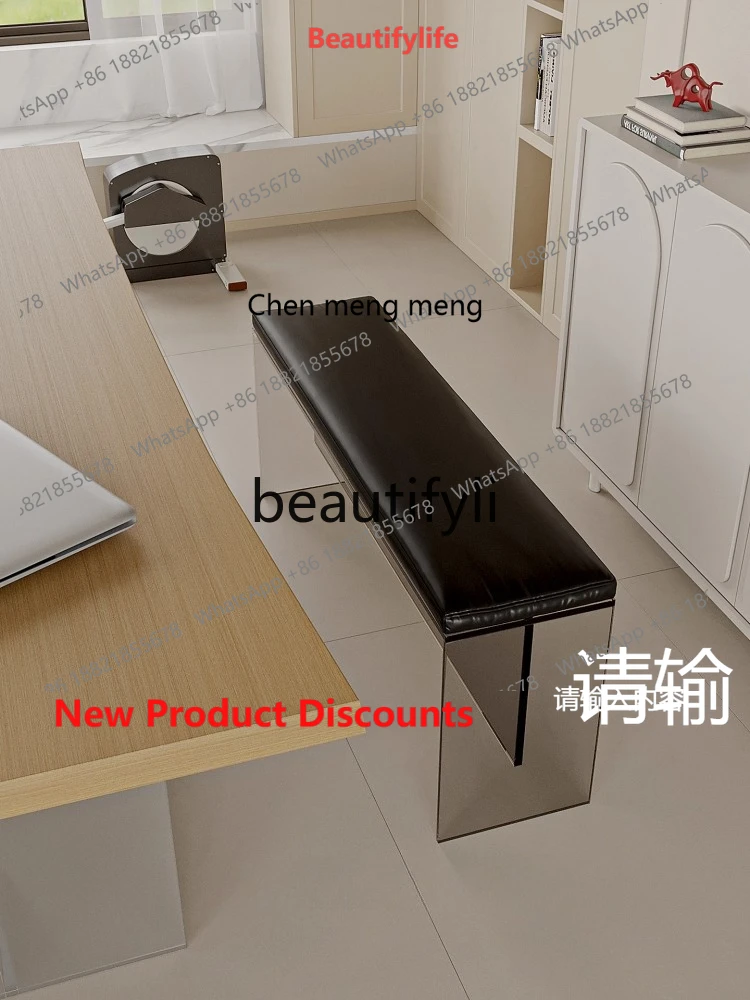 

2003 Long Bench Dining Table Long Chair Dining Chair Soft Cover Shoe Changing Bench Light Luxury High-end Feel
