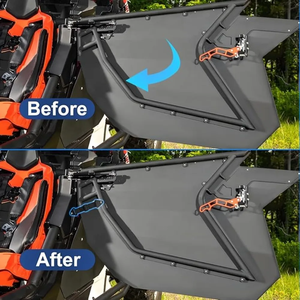 2 قطعة الأشرطة الحد الأسود الثابتة/قابل للتعديل طول الملحقات UTV X3 محدد الباب الأشرطة ل Can-Am Maverick X3 2017-2023