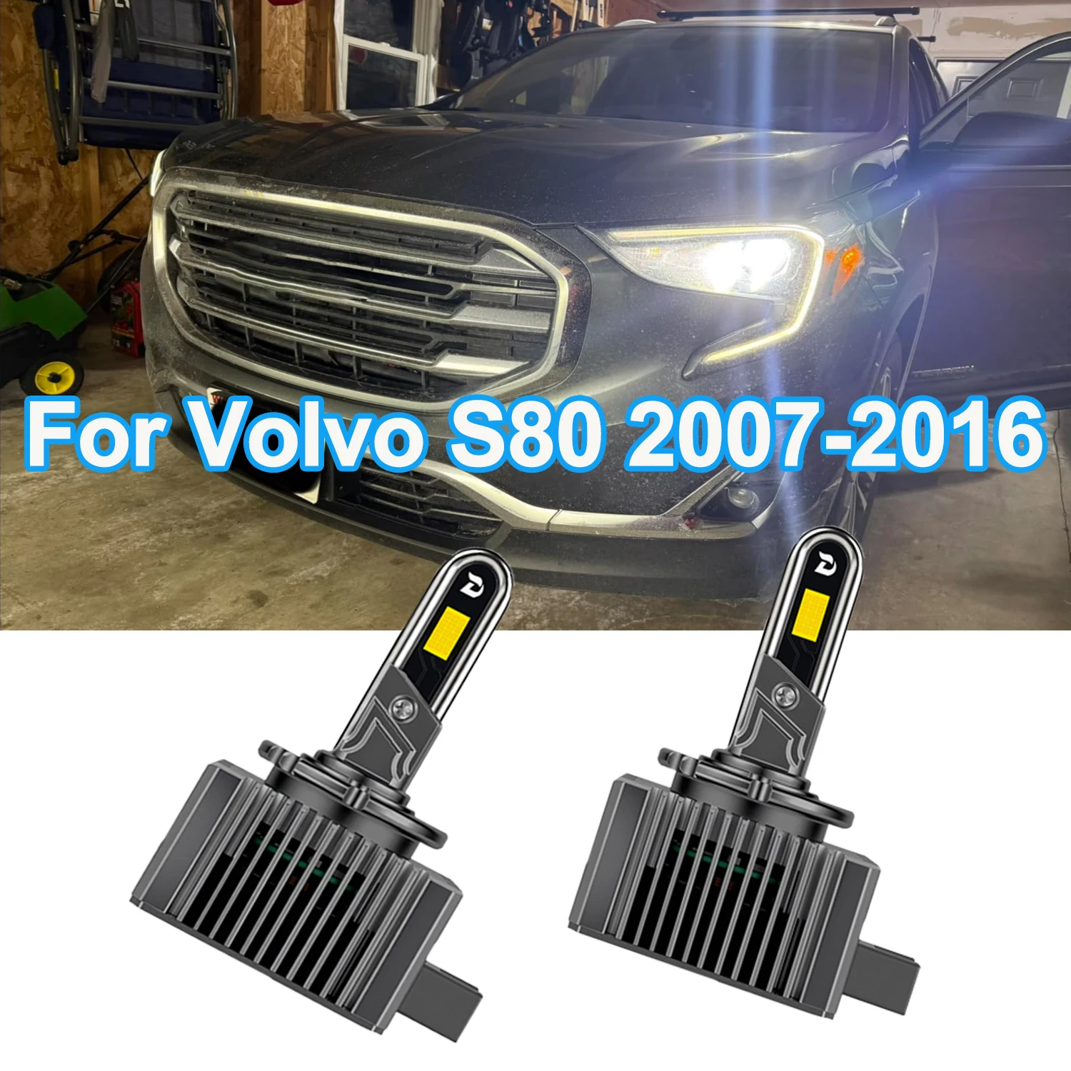 

D1S HID Bulbs 20000LM Brighter D1R Xenon Light Replacement Headlight Bulbs 6000K Cool White Pack of 2 For Volvo S80 2007-2016