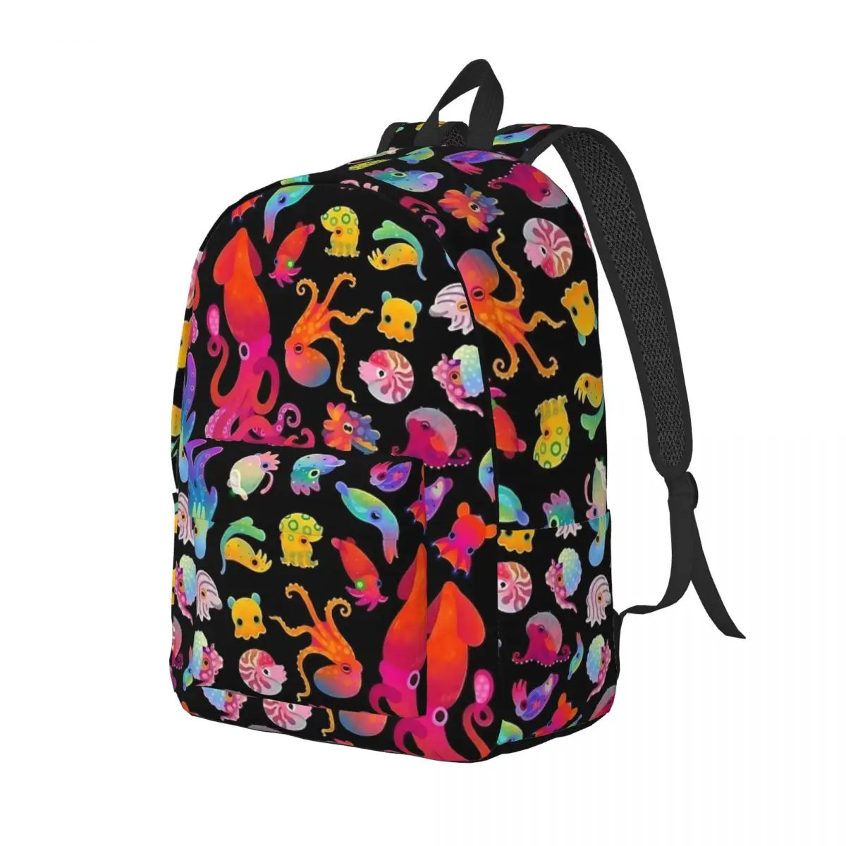 Cephalopod Cute Kawaii Design Backpack Middle High College School Student Features Colorful Octopus Squid Bookbag Teens Daypack