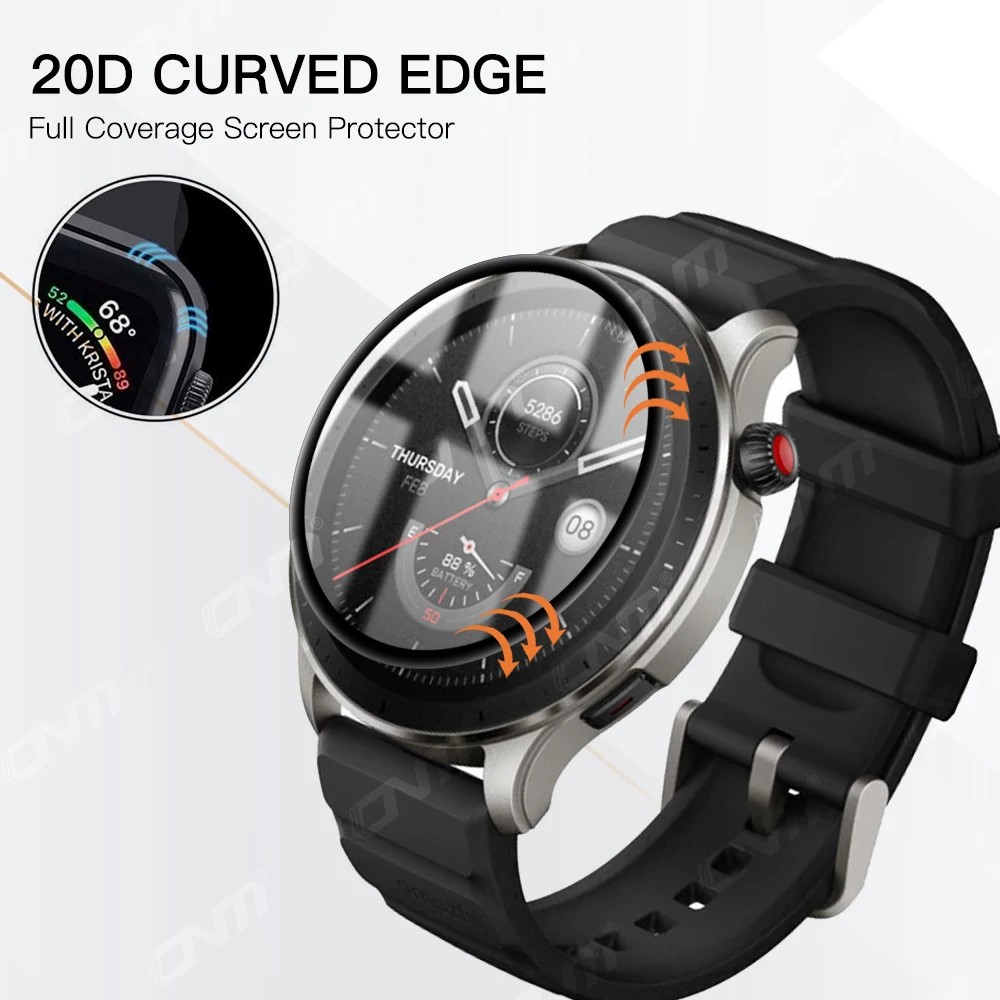 20D Full Screen Protector for Amazfit GTR4 GTR 4 Anti-scratch Protective Film Cover for Amazfit GTR 3 Pro Smart Watch Not Glass