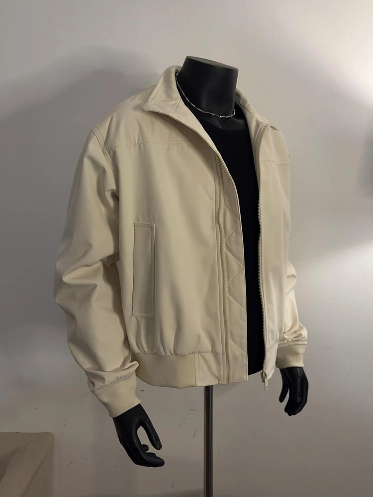 

Casual Pilot Jaet Men's Spring High-End Feeling Cool Guy Sle Baseball Outfit Windproof Long Sve Zipper Closure Jaet