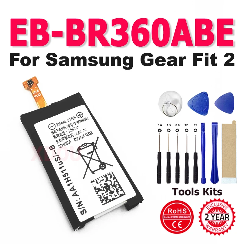 EB-BR365ABE For Samsung Gear Fit 2 Pro SM-R365 R365 EB-BR360ABE Replacement Battery For Samsung Gear Fit2 Fit 2 R360 SM-R360