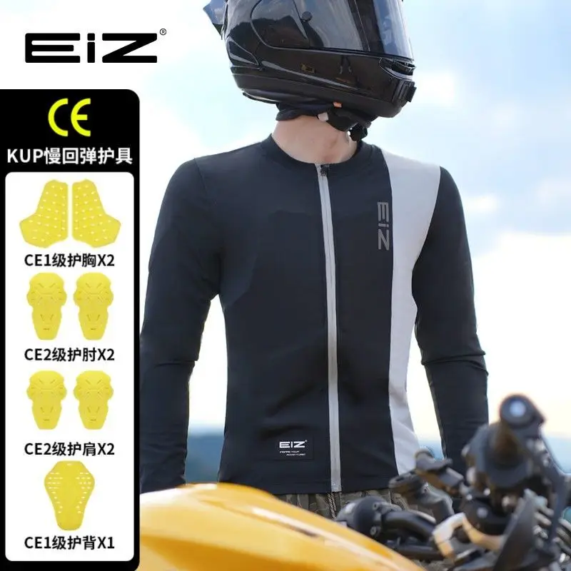 

Breathable CE Motorcycle Jacket - Men's Summer Off-Road Gear with Adjustable Ventilation Full Body Protection Removable Liner