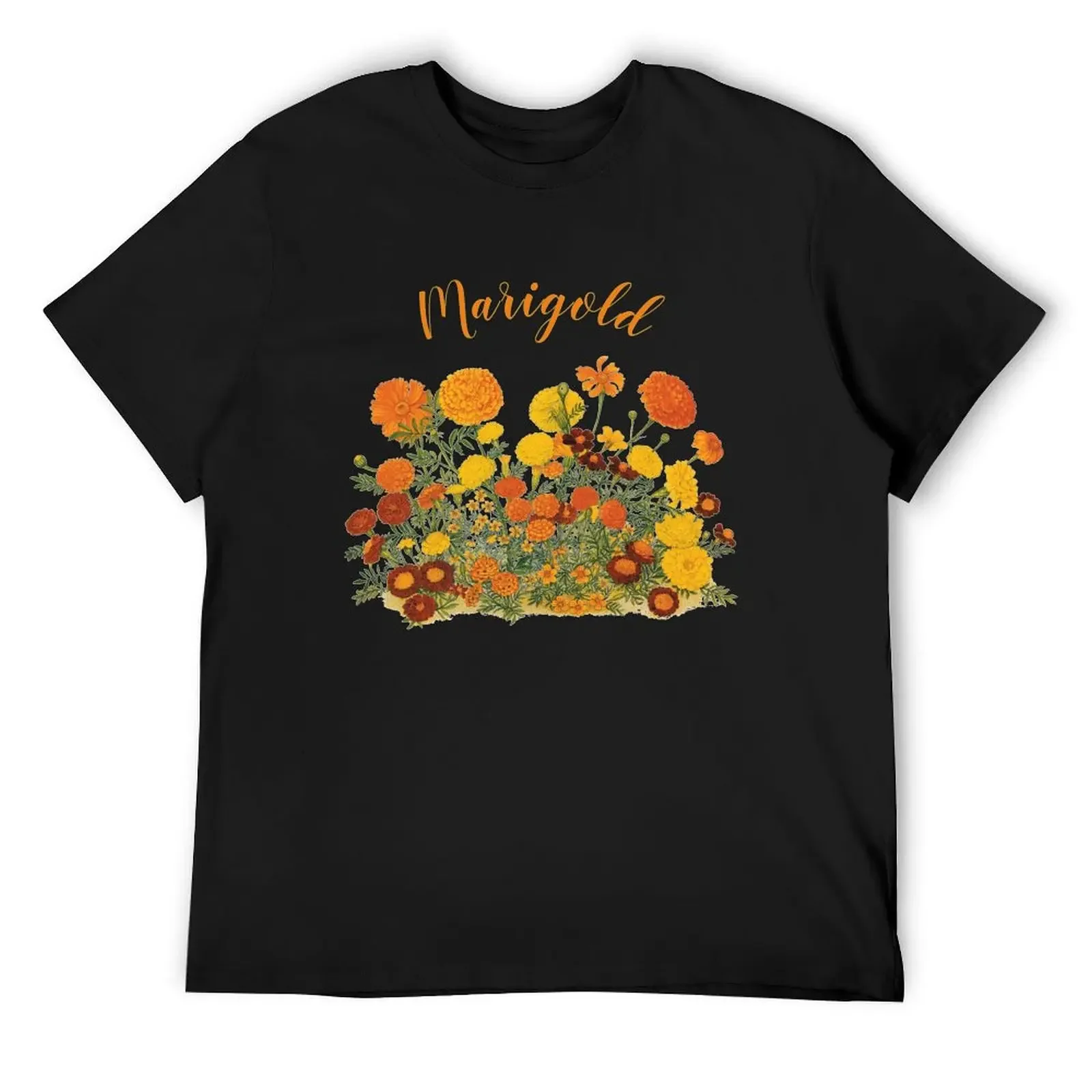 Marigold T-Shirt vintage anime shirt blanks graphic shirts mens clothes