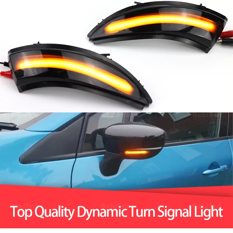 LED Dynamic Side Mirror Turn Signal Indicator Blinker Sequential Lamps for Renault Captur Samsung QM3 Kaptur Clio IV Lutecia