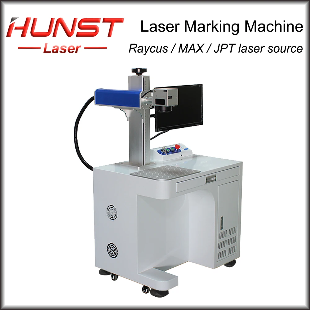 Hunst JPT Raycus MAX 1064nm Fiber Laser Marking Machine 20/30/50W  BJJCZ Controller Ezcad Software for DIY Gold Silver Metal