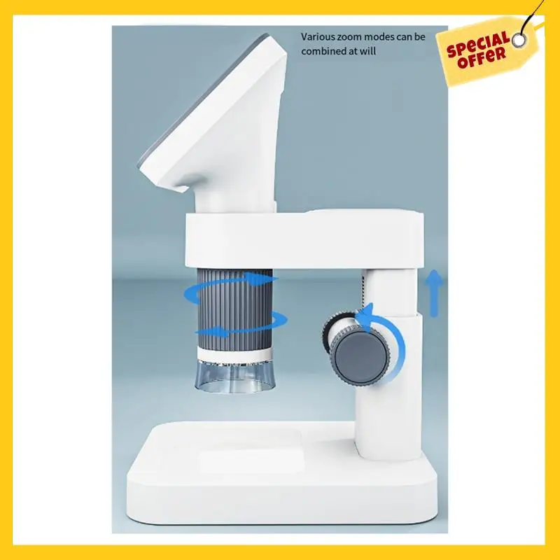 مجهر ABDE-Electron بشاشة 4.5 بوصة IPS محمول عالي الدقة لإصلاح الهاتف المحمول تركيز يدوي 1080P تكبير 1000X