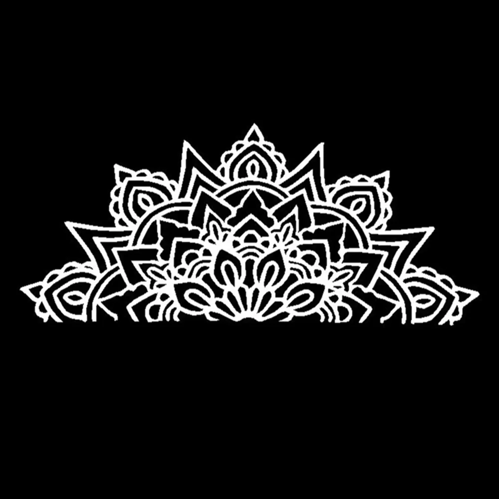 Boho Mandala Floral Vinyl Car Sticker Die-Cut Waterproof Decal Наклейка на автомобиль Мандала Цветок для Авто Styling Decor