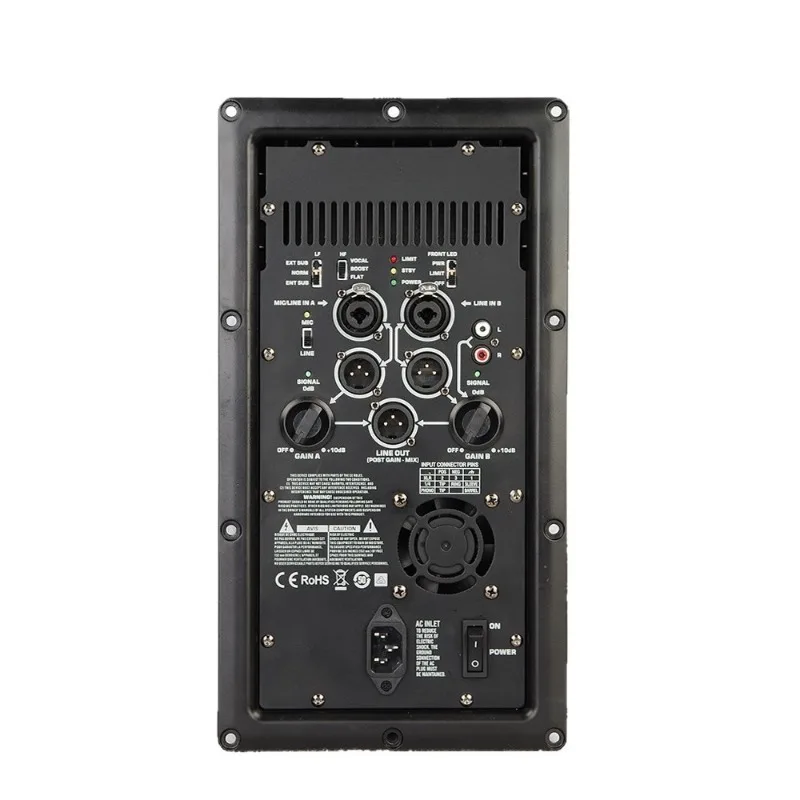 12、15、18-inch professional active speaker digital power amplifier rear panel module for performing home theater conferences