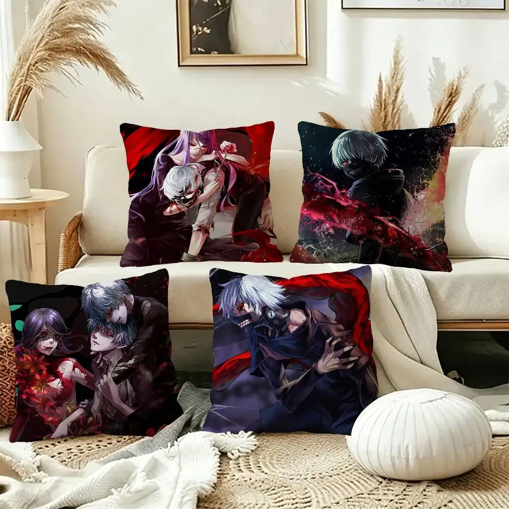 Japan Popular T-Tokyo Ghoul 45*45cm Cushion Cover Pillow Cover Decor Pillowcase Home Pillowcase for Couch Pillow