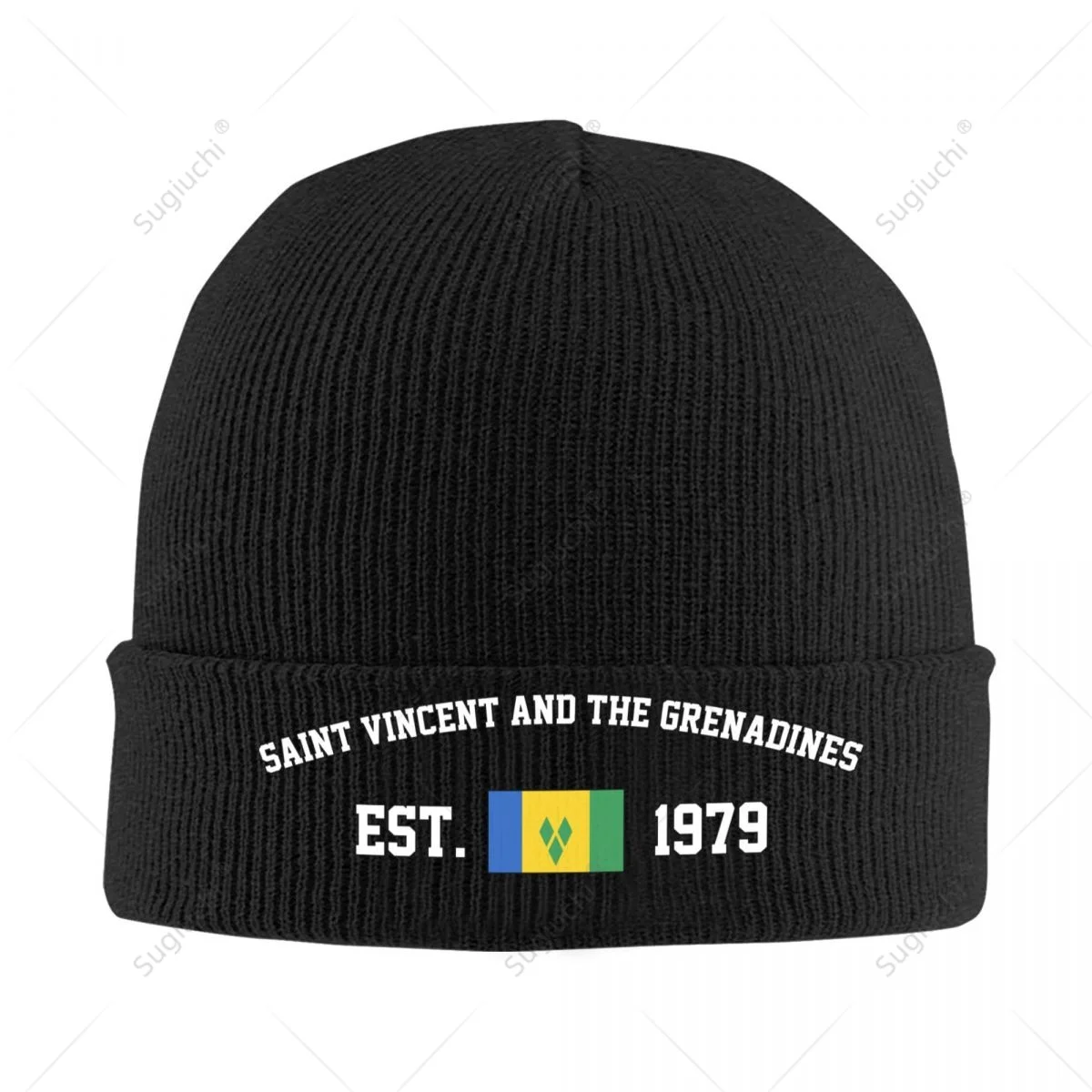 Unisex Saint Vincent And The Grenadines EST.1979 Knitted Hat For Men Women Boys Winter Autumn Beanie Cap Warm Bonnet