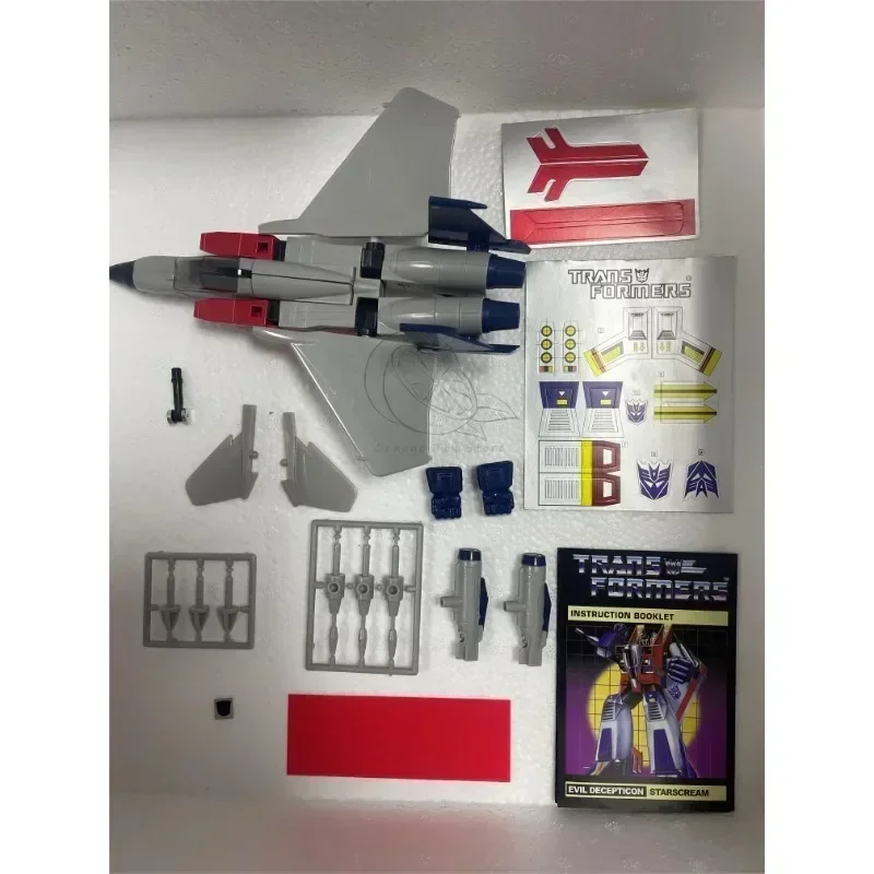 متوفر في المخزون ألعاب المحولات النسخة الأمريكية G1 84-86 KO Starscream نموذج روبوت مجموعة لعبة شخصيات الحركة هدية هواية