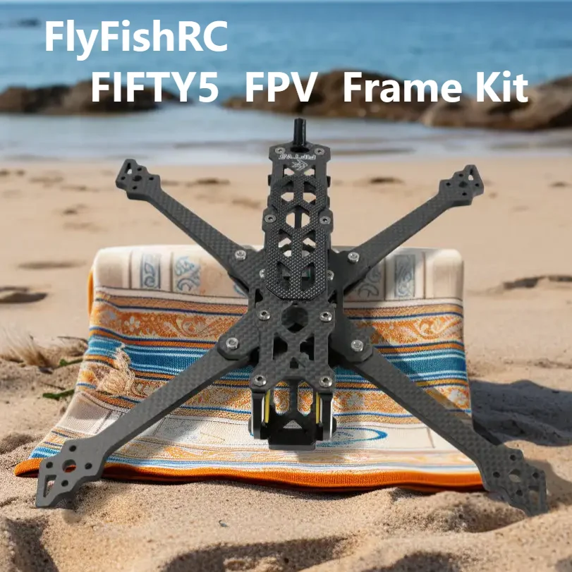 FlyFishRC FIFTY 5INCH 5.5INCH FPV Freestyle Frame Kit compatible with DJI O3 Air Unit for HQ GEMFAN propeller & 2207 2306 motor