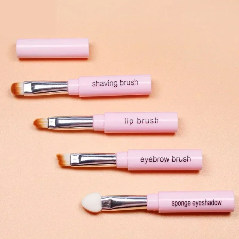 4 في 1 مجموعة فرش ماكياج متعددة الوظائف أداة ماكياج انفصال الشفاه عينيه فرشاة الإسفنج عينيه فرشاة للسفر المنزل