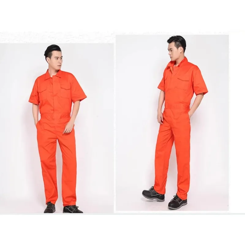 

summer work overalls short sleeves working Uniforms mechanical electrical repairman coveralls Safety Work jumpsuits