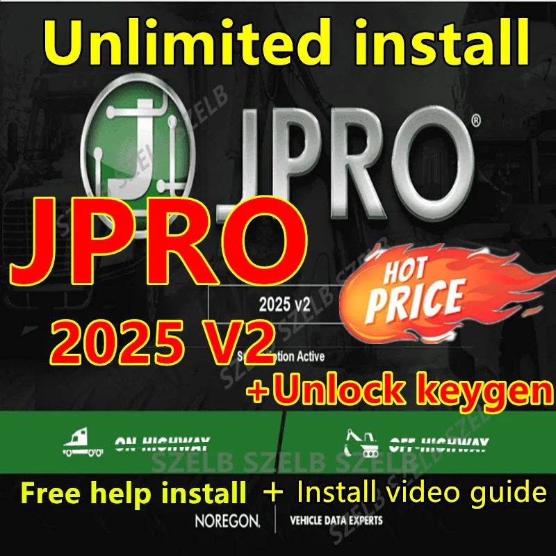 Newest 2025 JPRO Commercial Fleet Diagnostics JPRO 2025 V2 JPRO 2024 V2 + Unlock Activator + Free Help Install + Unlimited Insta