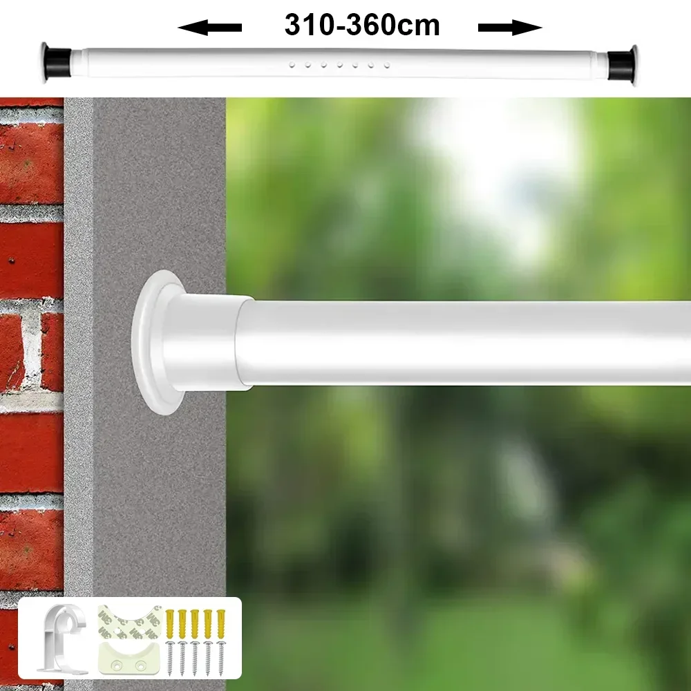 Gordijnroeden Verstelbare Gordijnroeden Douchegordijnroeden Geen Boren Antislip Telescopische Stang 70-360cm Optioneel