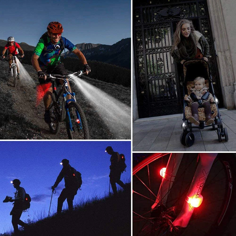 1PC Rechargeable USB LED Bicycle Tail Light Mountain Bike Safety Warning Front and Rear Flashing Lights Night Riding Accessories