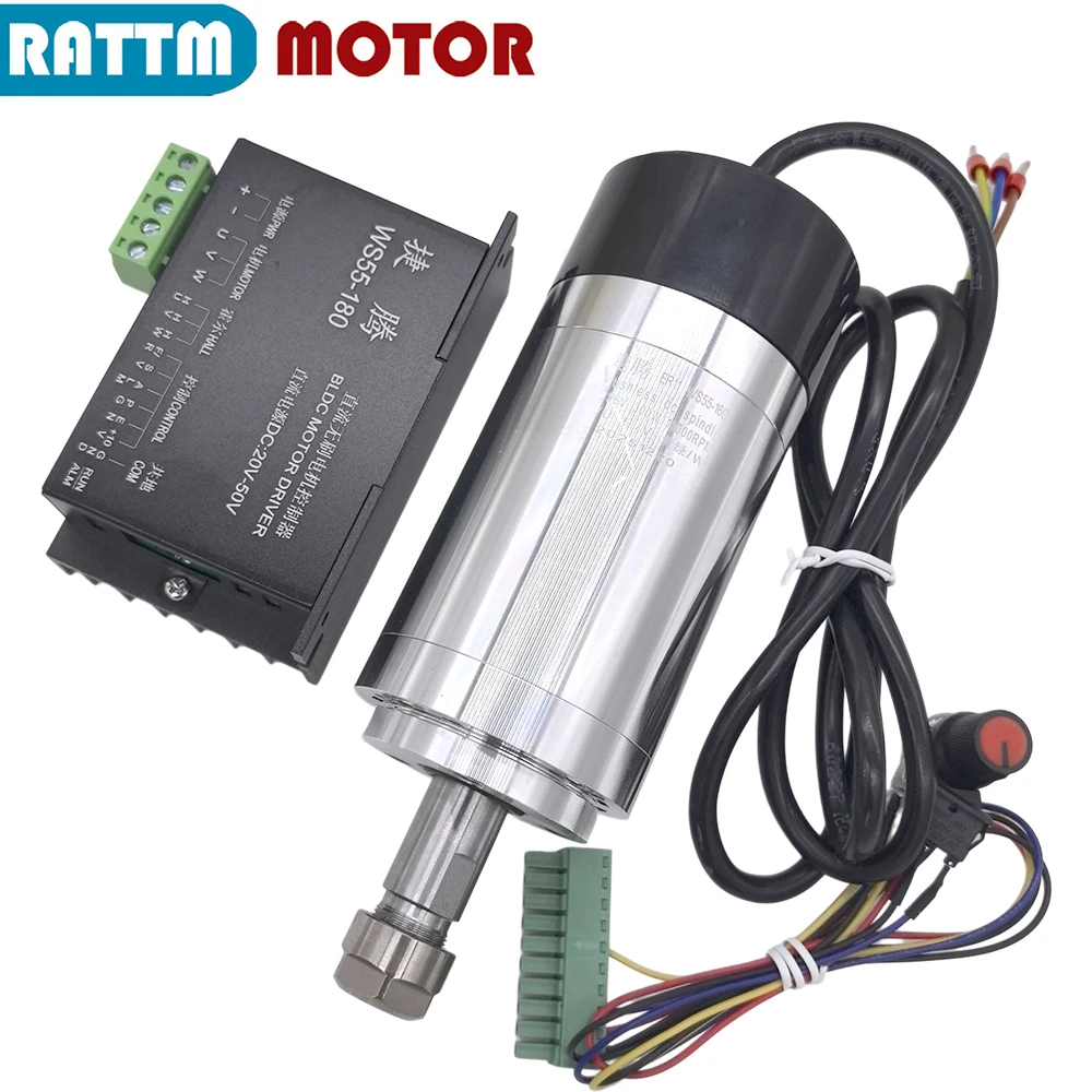DC 300W ER11 Air Cooled Spindle Motor 13500rpm 36V CNC Controller Kit For Router Milling Drilling