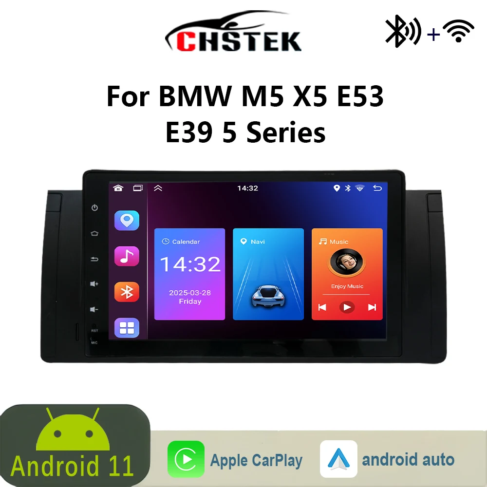 

CHSTEK Car Radio Carplay Android 11 For BMW 5 Series X5 M5 E39 E53 For Land Rover Range Rover Navigation Bluetooth WIFI Stereo