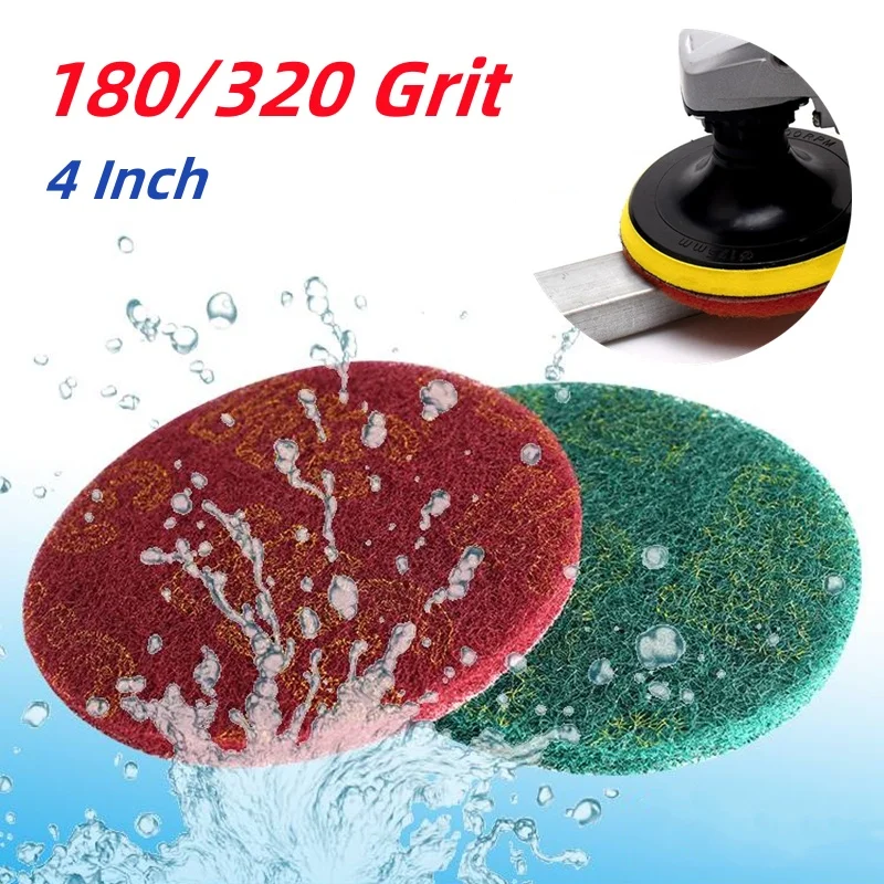 

4 Inch 100mm Flocking Industrial Scouring Power Scrub Pads Nylon Polishing Pad For Kitchen Cleaning Industrial Cleaning