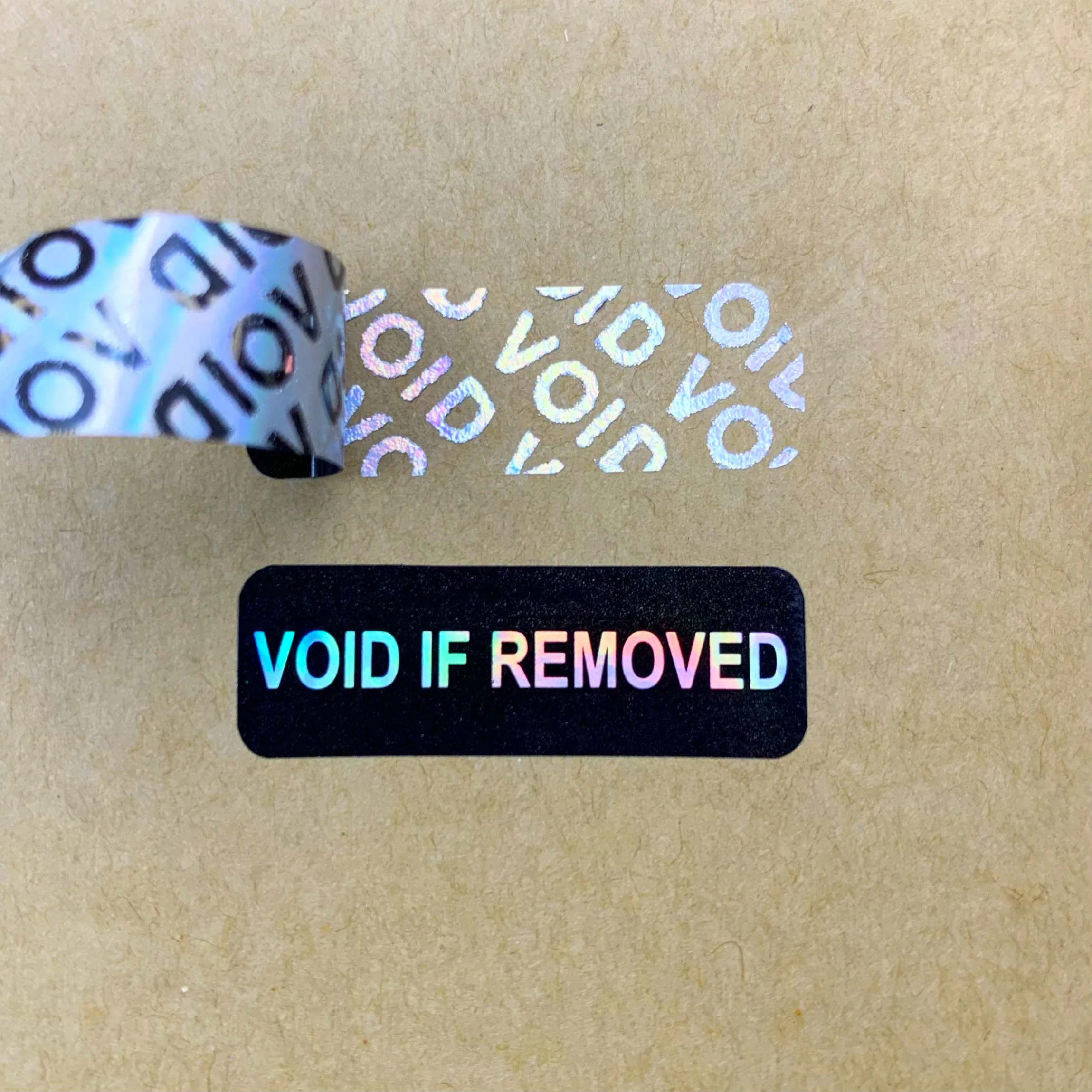 120/240 قطعة باطلة إذا تمت إزالة ملصقات ملصقات ليزر قوس قزح واضحة للعبث ، ملصقات لاصقة للأختام للاستعمال مرة واحدة لحزمة الهدايا