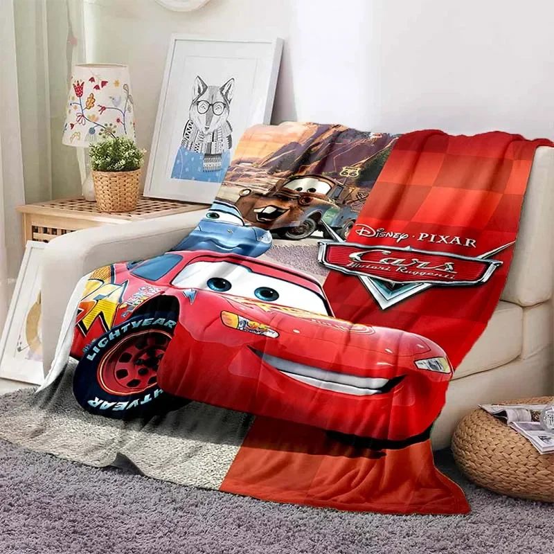 1PC Cars McQueen Disney Printed Blanket Children Adult Blanket Soft and Warm Bedding for Bed Sofa Outdoor Travel Cover Blanket