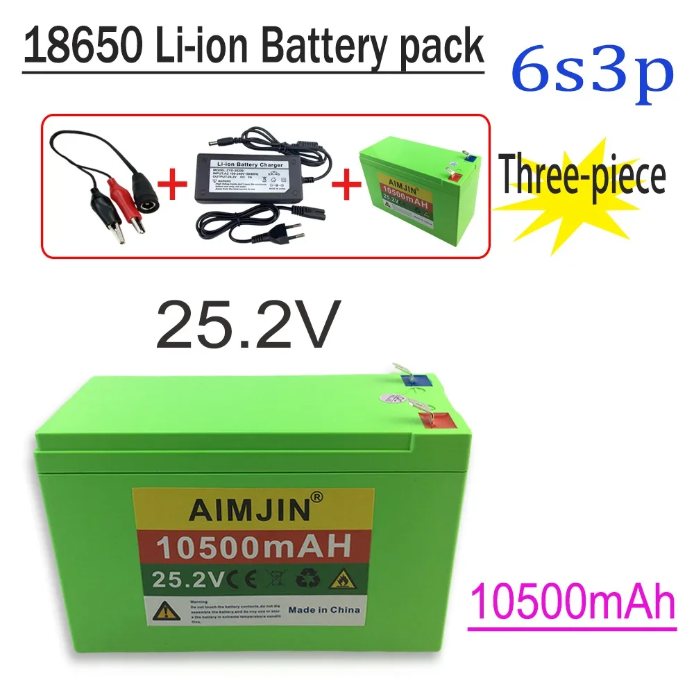 

6S3P 25.2V 10500mAh Li-ion battery pack, Agricultural Spray, StereoOutdoor Solar Light, Children's Electric Vehicle，With charger