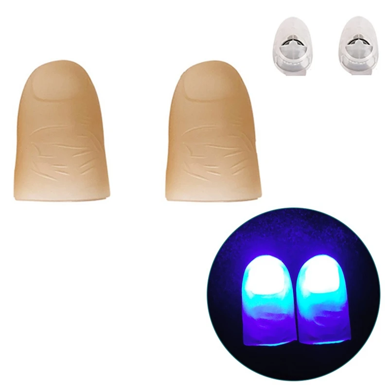 5 Pairs LED Lights Flashing Finger Convenient Props Multifunctional Portable Light Electronic Replacement Blue Light