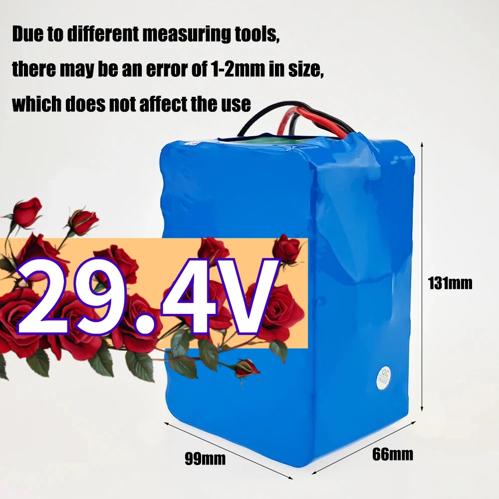 7S5P Battery Pack Built-in Smart BMS for Bike Unicycle Scooter Wheel Chair 29.4V 16000mAh 18650 Li-Ion