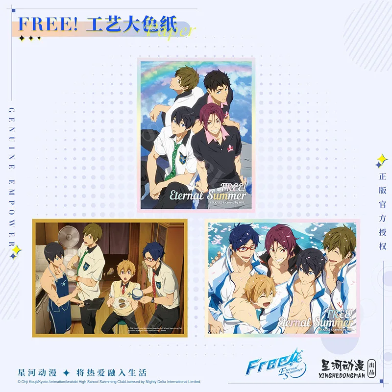 

Free! Unisex Haruka Tachibana Makoto Hazuki Rin Matsuoka Hazuki Nagisa China Official Authorization Paper Standing Plates