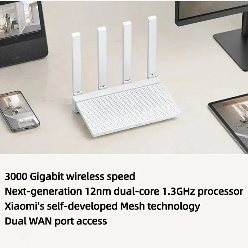 New Xiaomi AX3000T Router IPTV Mesh Networking Gigabit Ethernet Ports Gaming Accelerator Repeater Modem Signal Amplifier