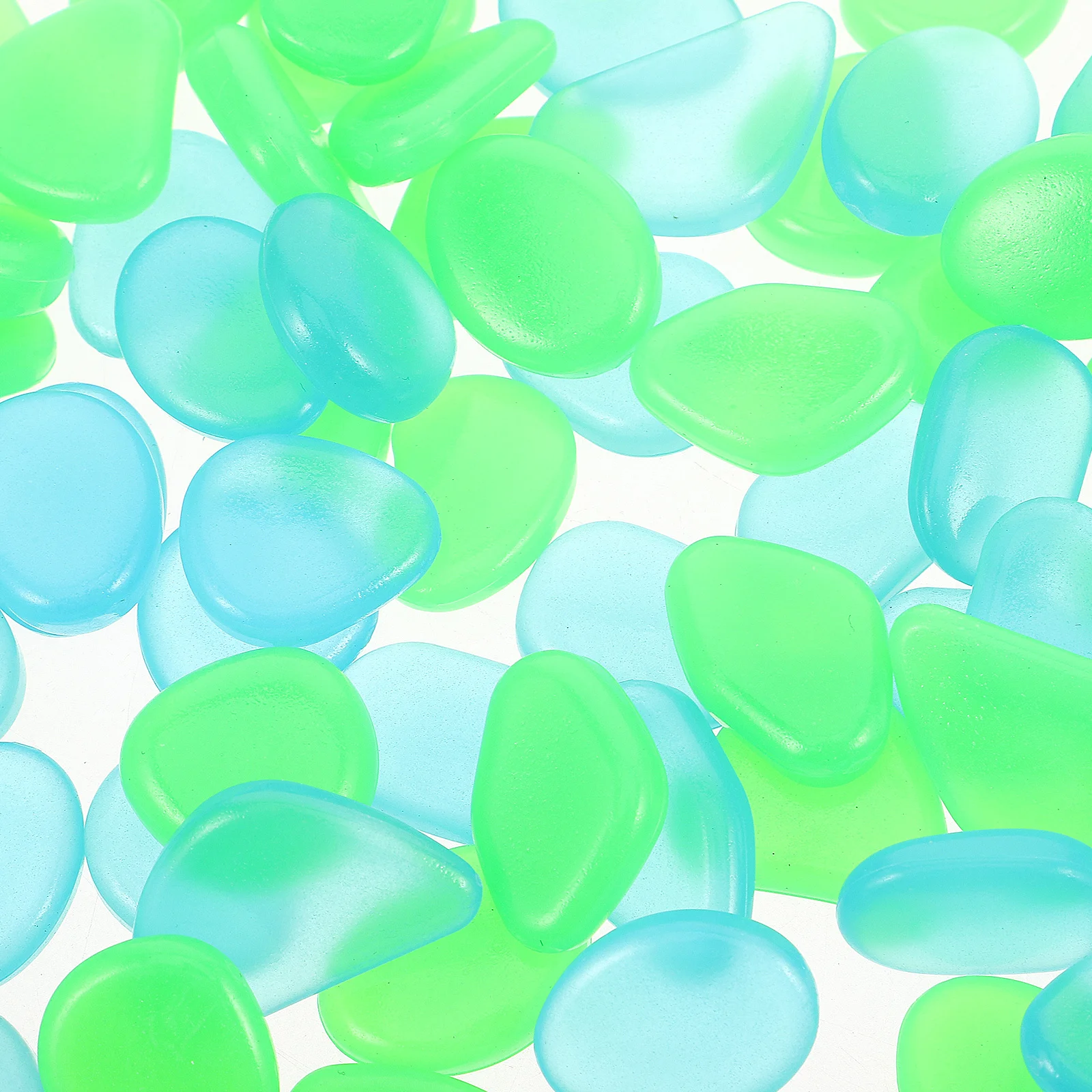 100 قطعة يتوهج في الصخور الداكنة الحصى المضيئة لحوض السمك حديقة المناظر الطبيعية ديكور مقاومة للماء الأحجار الناعمة حوض للأسماك ساحة