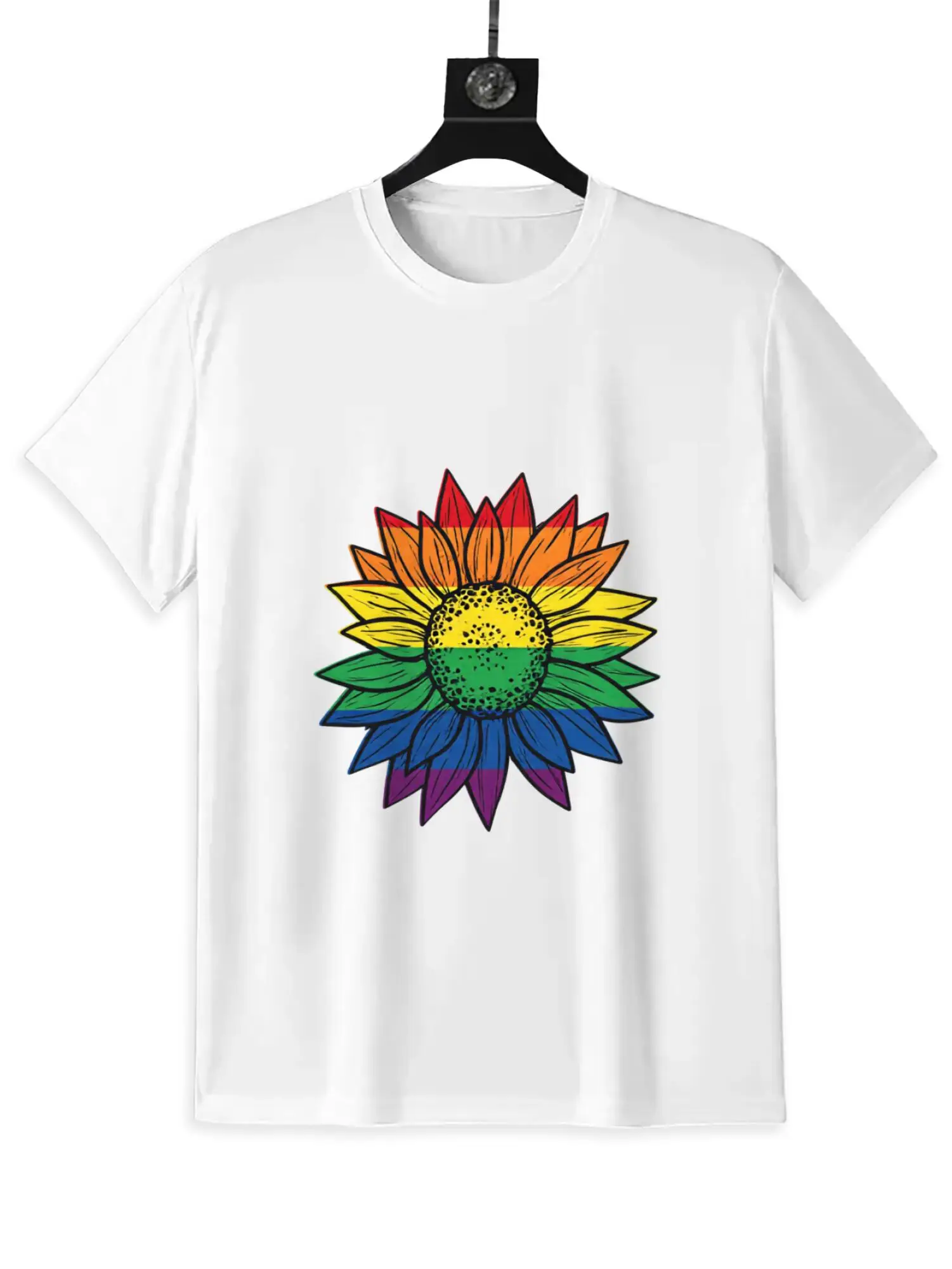 

Men's Cotton Sunflower Graphic T-Shirt Lightweight Breathable Comfort Fit