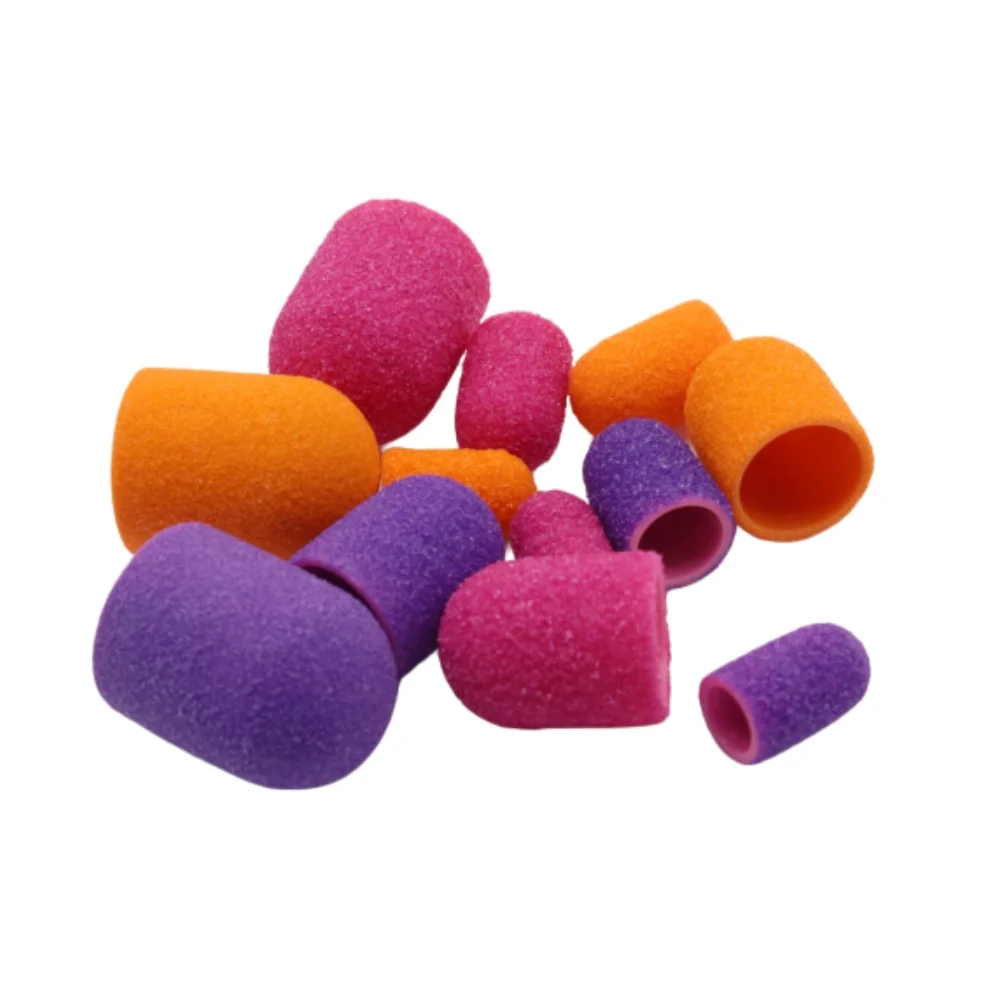 50-teiliges Nagelbohrer-Schleifkappen-Set mit Dorn – 4 Größen (5mm-13mm) für Maniküre, Pediküre, Hornhautentferner & Nagelpolierer – Detail 4