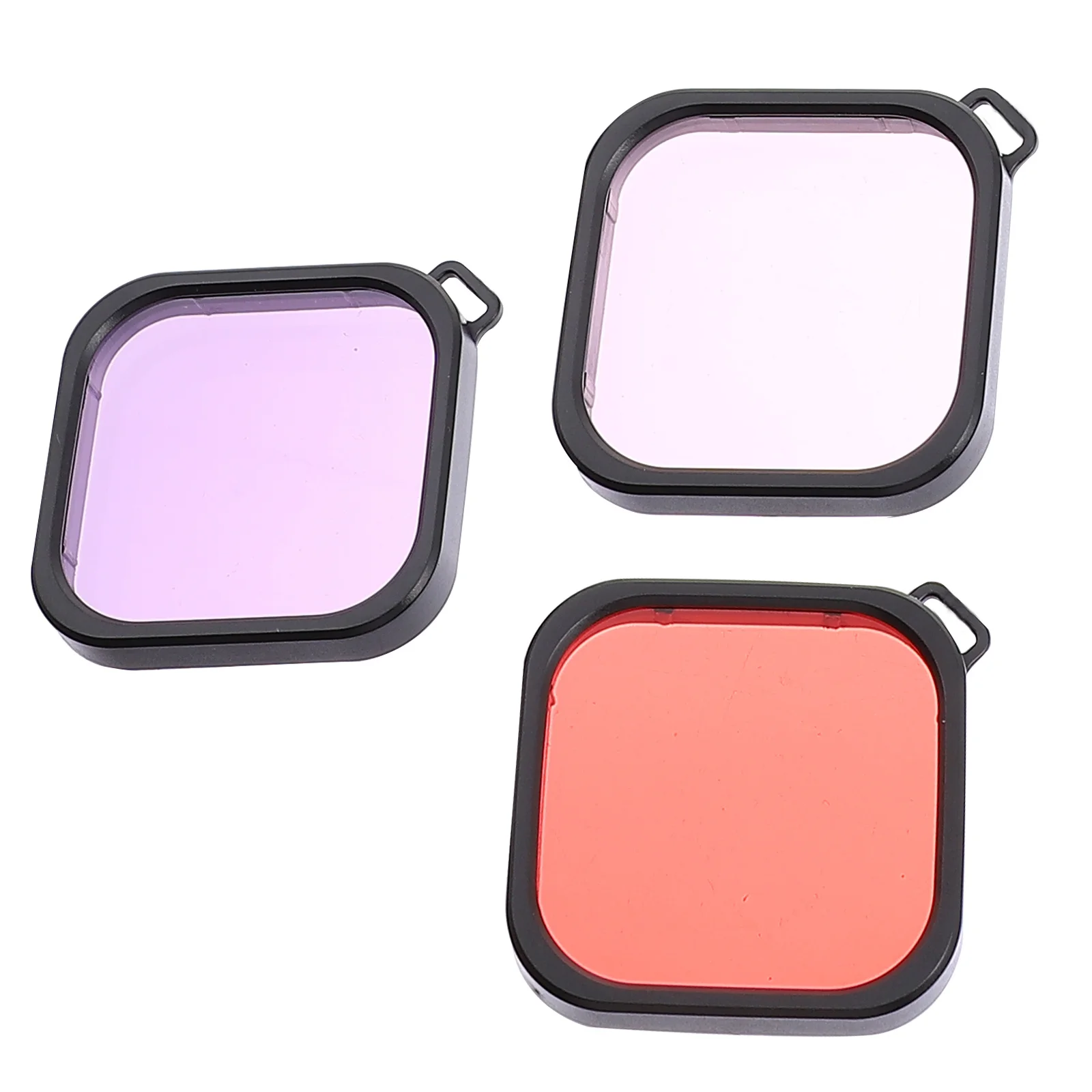 

3pcs Camera Lens Filter For Underwater Photography Red Pink Purple Dive Filters Correction Waterproof Housing Case