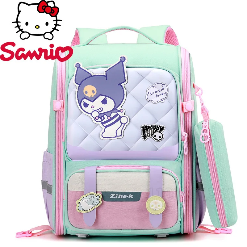 

Sanrio Hello Kitty New Girls' Schoolbag 1-6 Grade Fashion Student Schoolbag Large Capacity Multifunctional Children's Backpack