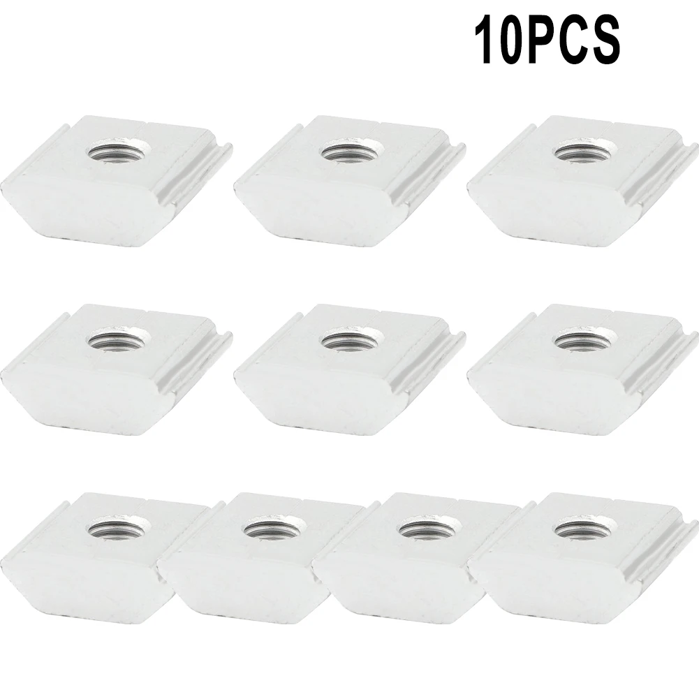 10Pcs Aluminum Solar Panel Mounting Brackets Clamps Kit For Framed PV Rack Installation Hardware Accessories