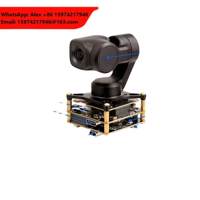 11MP 3 Axis Gimbal PTZ Camera 4K@60FPS UAV/PTZ Camera 2.4G/5G WIFI Transmission 3 Axis Gimbal PTZ Camera