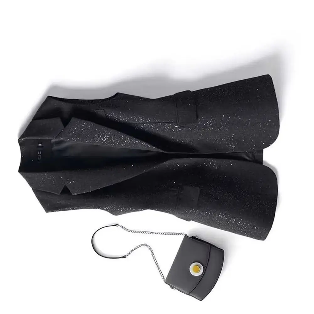 

2026 New spring Autumn Fashion Sequined Suit Vest Women's Joker Temperament Sleeveless Blazer Waistcoat Coat Female Jacket Tops