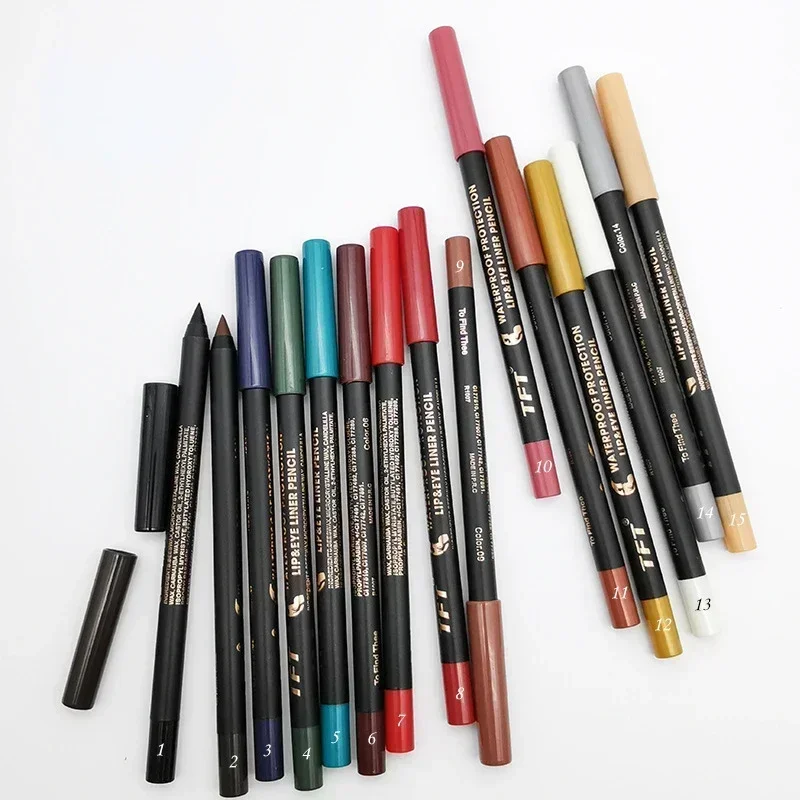 14 Colors Lasting Eyeliner Pencil Waterproof Pigment Blue Yellow Brown Black Eyes Liner Pen Woman Makeup Beauty Cosmetics Tools