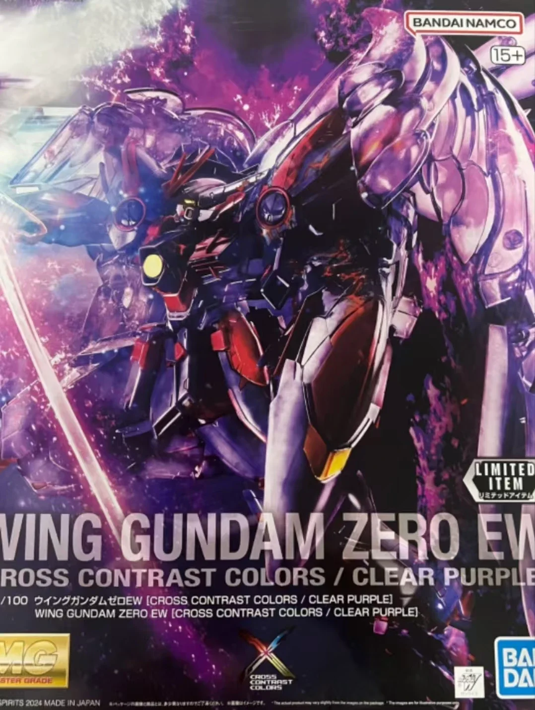 Bandai Originele Doos MG 1/100 WING GUNDAM NUL EW CROSSCONTRASTCOLORSCLEAR Wit Anime Volledige Action Assembly Figuur Model Speelgoed Gift