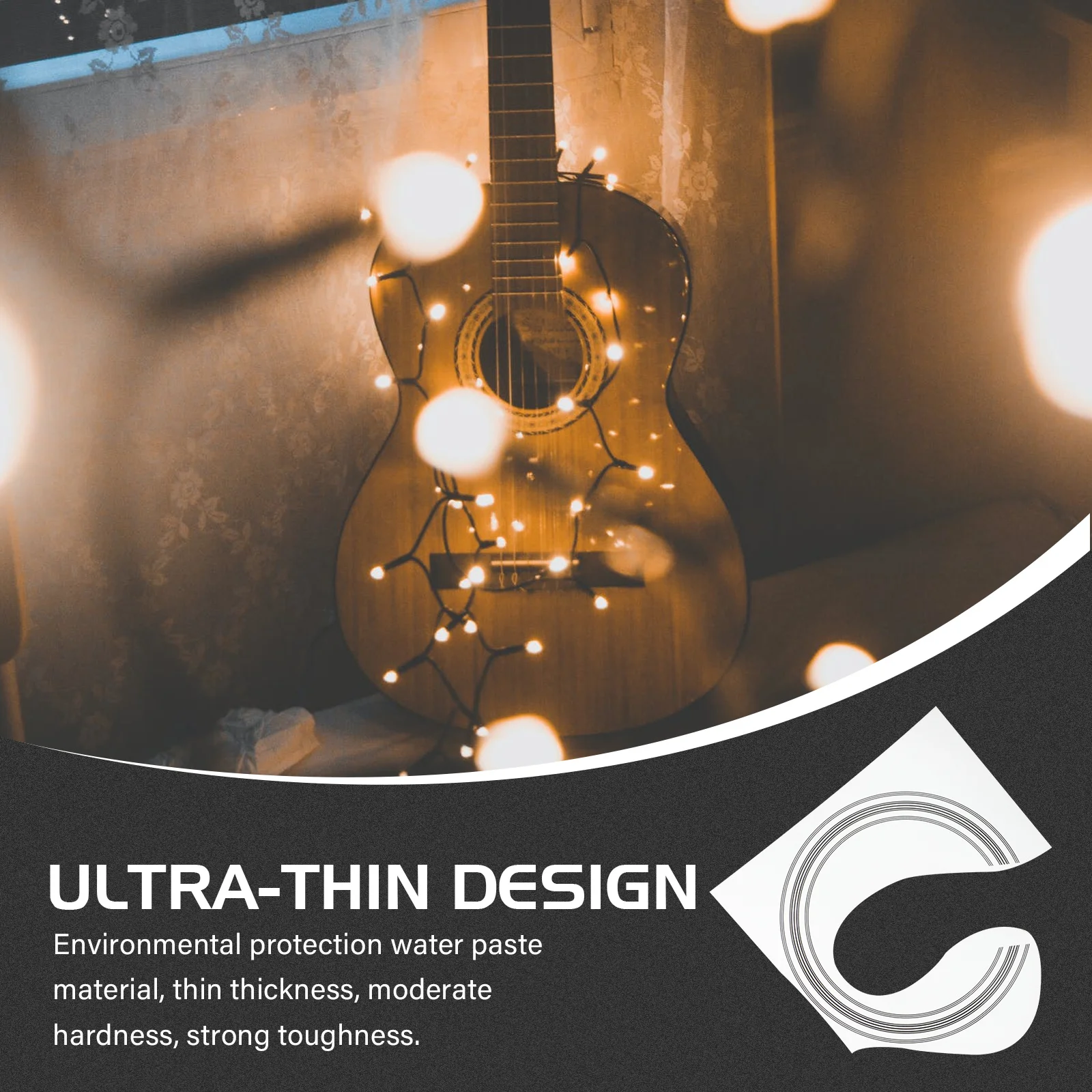 8 قطعة ثقب صوت الجيتار روزيت ملصق للجيتار الصوتي الكلاسيكي بولي كلوريد الفينيل البطانة ملصق مقاوم للماء أداة متينة سهلة التركيب