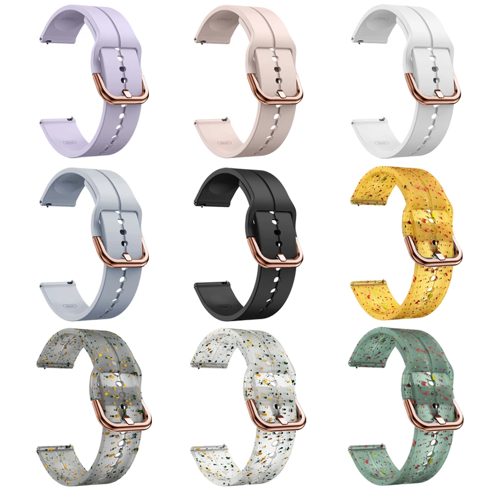 20mm Silicone Watch Strap Band For Garmin Venu SQ 2 VENU2 Plus Vivoactive 3 5 HR Forerunner 245 55 Bracelet Wristband Correa