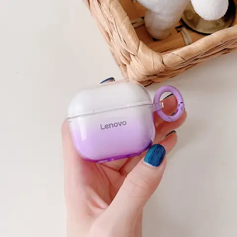Transparent Gradient Colorful Earphone Case For Lenovo LP40 TWS Wireless Earphone Cover For Lenovo LP40 Pro Headset Soft TPU Box